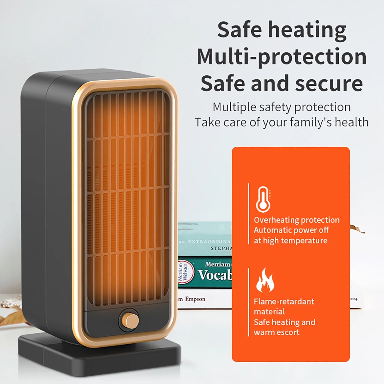 Tower Heater for Home New Desktop Mini Portable Heater Home Heater Bathroom Small Electric Heater