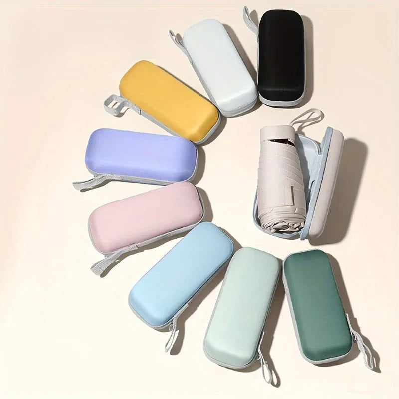 Mini Sun Umbrella Travel Umbrella Card Bag Umbrella Lightweight and Portable