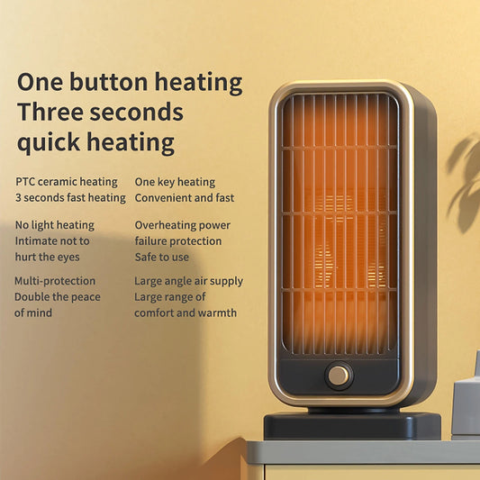 Tower Heater for Home New Desktop Mini Portable Heater Home Heater Bathroom Small Electric Heater