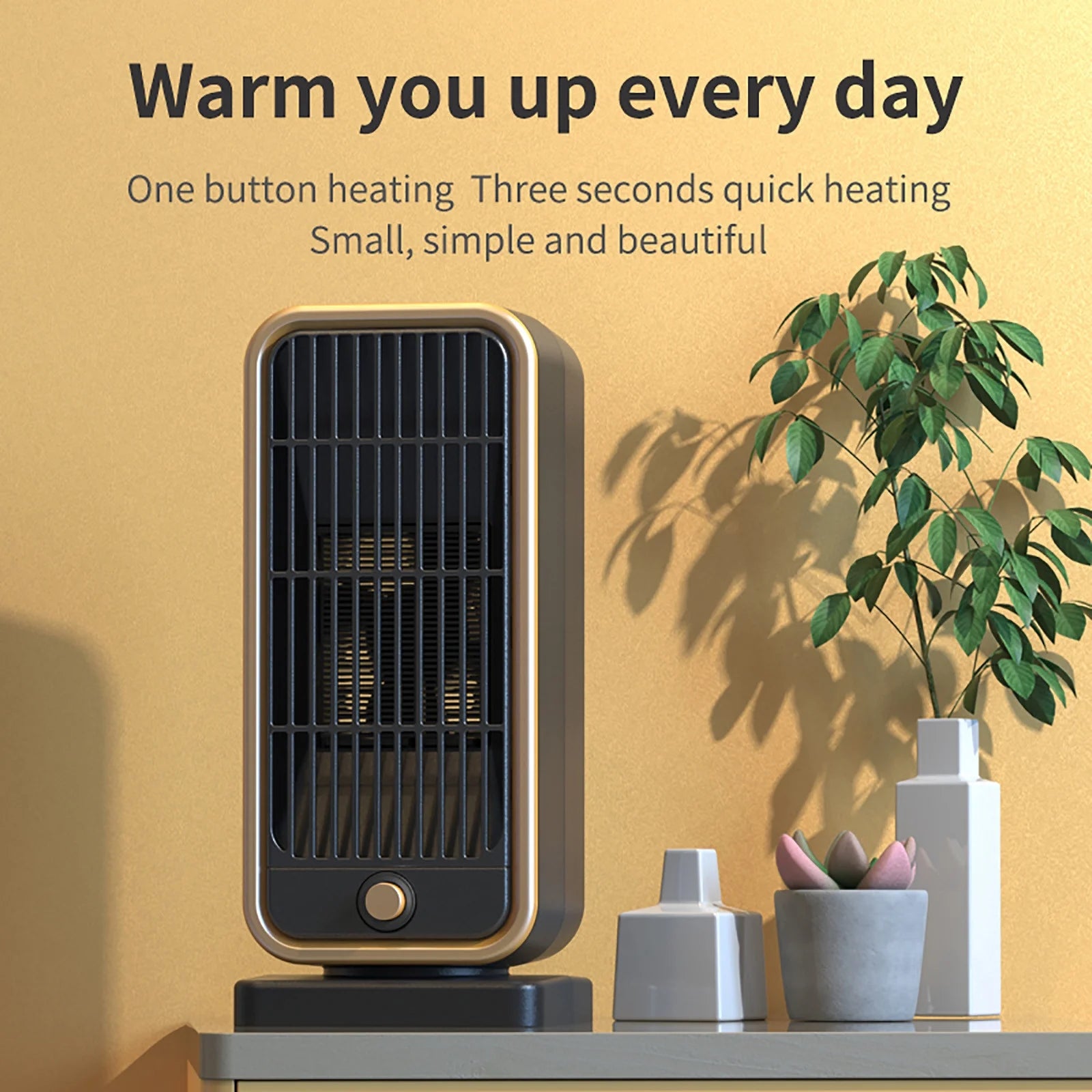 Tower Heater for Home New Desktop Mini Portable Heater Home Heater Bathroom Small Electric Heater